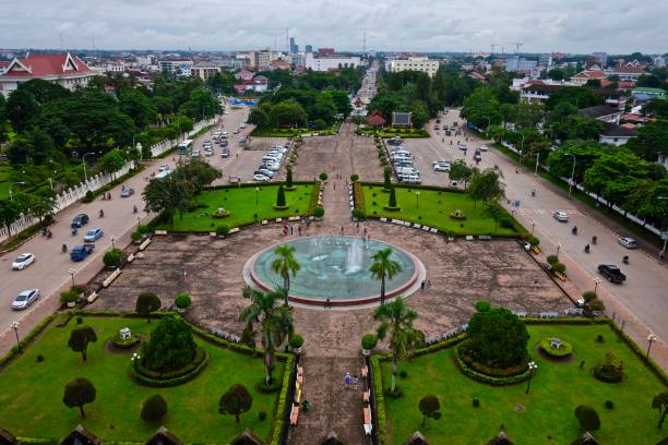 istock View from the Patuxai monument in Vientiane 1025685028