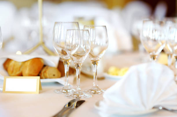 istock Beautiful table set for some festive event or wedding reception 1025694728