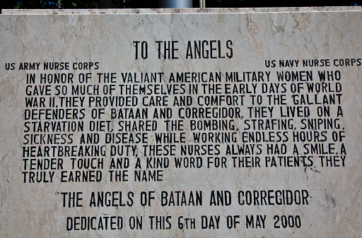 Corregidor Island, Philippines\n19 April 2011\nPlaque which honours the Nurses of WW2 on Corregidor Island