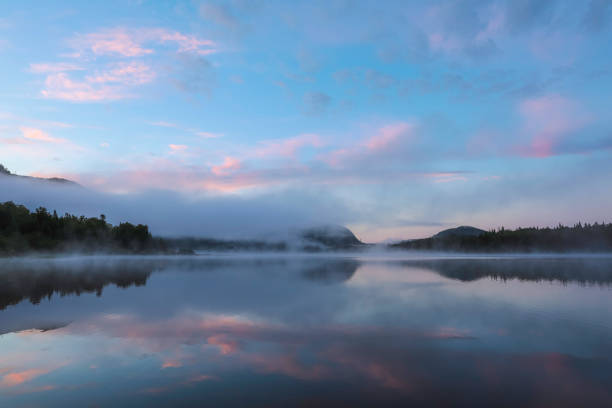 istock Sunrise at Monroe Lake, Tremblant Provincial Park, Quebec, Canada 1025708956