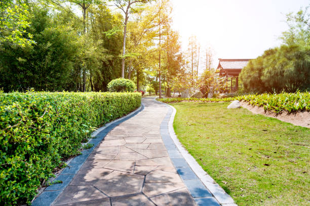 istock Paving stone in the formal garden 1025728220