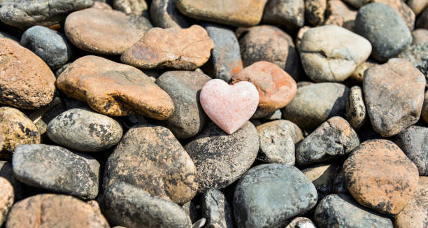 istock Stone heart in a stone heap 1025728530