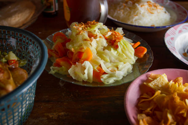 istock Cabbage and Carrots are a mixture to be served in Beef Kare and Chicken Curry 1025739918