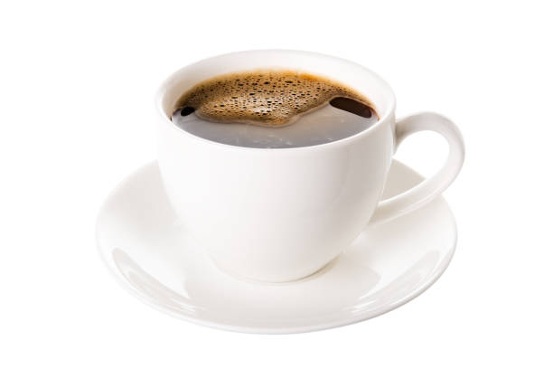 taza de café aislado - cup of coffee beans fotografías e imágenes de stock
