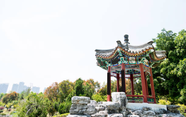 istock Chinese gazebo in public park 1025744754