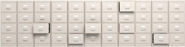 istock Filing cabinets and open drawers. 3d illustration 1025773718