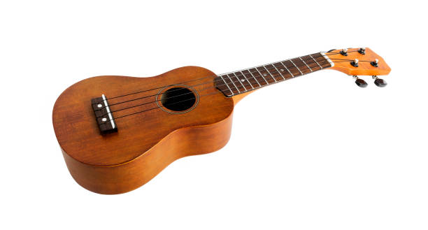 istock The brown ukulele on the white background, 1025782134