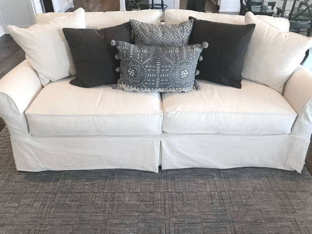 White Couch stock photo