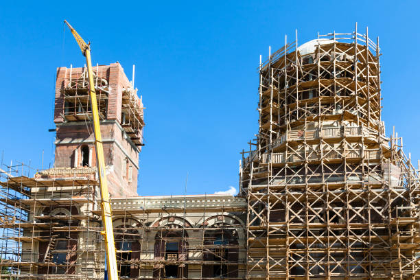 istock Construction of new orthodox church 1025807426