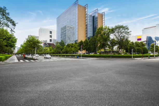 istock empty highway with cityscape and skyline of chengdu,China. 1025818100