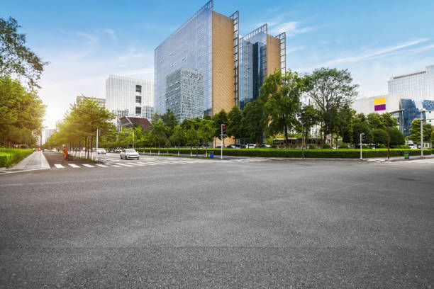 istock empty highway with cityscape and skyline of chengdu,China. 1025818104