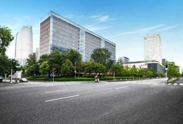 istock empty highway with cityscape and skyline of chengdu,China. 1025821638