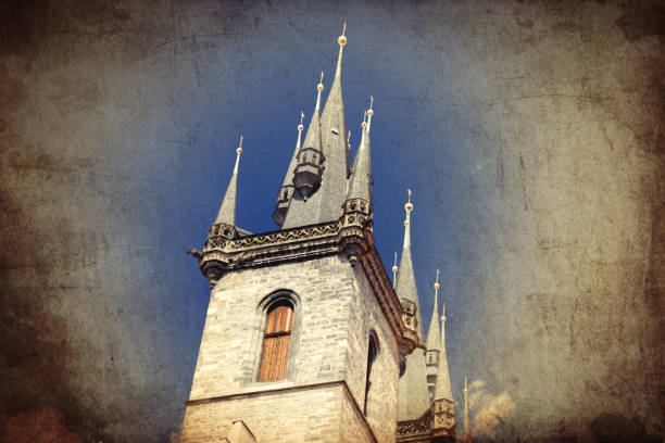 old church in gothic architecture style. Prague, Czech Republic