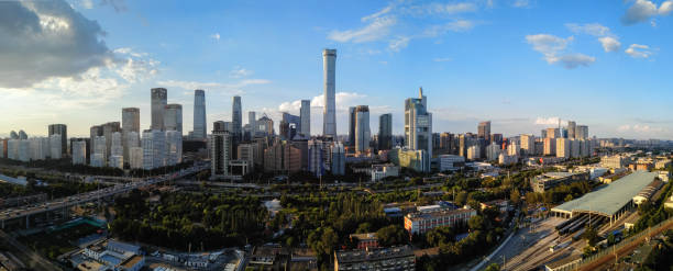 istock CBDUnder the blue sky and white clouds of Beijing CBD 1025855386