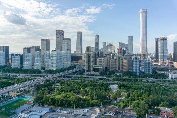 istock CBDUnder the blue sky and white clouds of Beijing CBD 1025855388