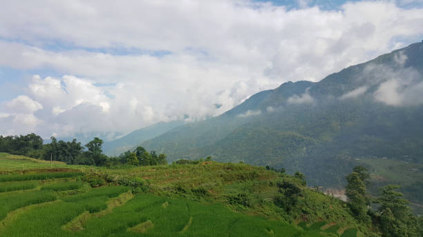 istock Asian Mountains Sapa Vietnam With Cloudy Sky 1025858782