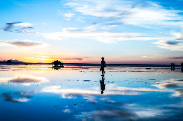 istock Sunset at Uyuni salt lake 1025859284