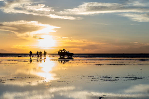 istock Sunset at Uyuni salt lake 1025859350