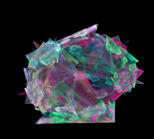 istock image of one Digital Fractal on Black Color 1025868240