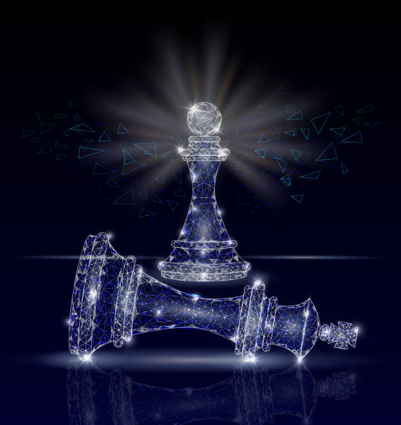 ビジネス勝者のベクトル多角形の幾何学的芸術の背景 - chess mate点のイラスト素材／クリップアート素材／マンガ素材／アイコン素材