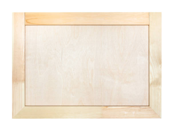 istock frame with natural birch wood canvas isolated 1025882462