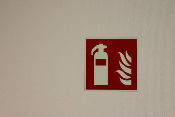 safety sign for fire extinguisher, used as a visual signal