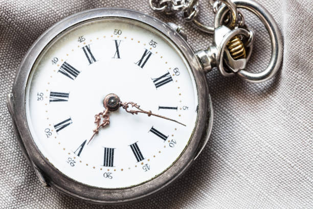 istock antique pocket watch on textile background 1025911830