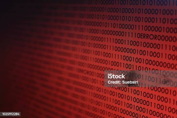 Red Binary Code Computer Technology Background Red Binary Code Computer ...