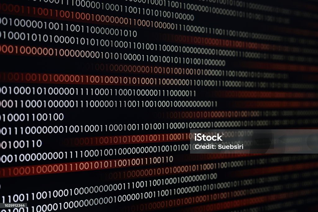 Red Binary Cod Red Binary Code Computer Technology Background Red Binary Code Computer ...