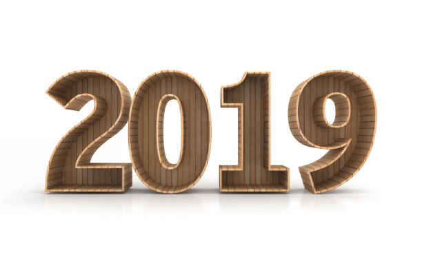 istock 3D Illustration of 2019 Text in wood 1025915518