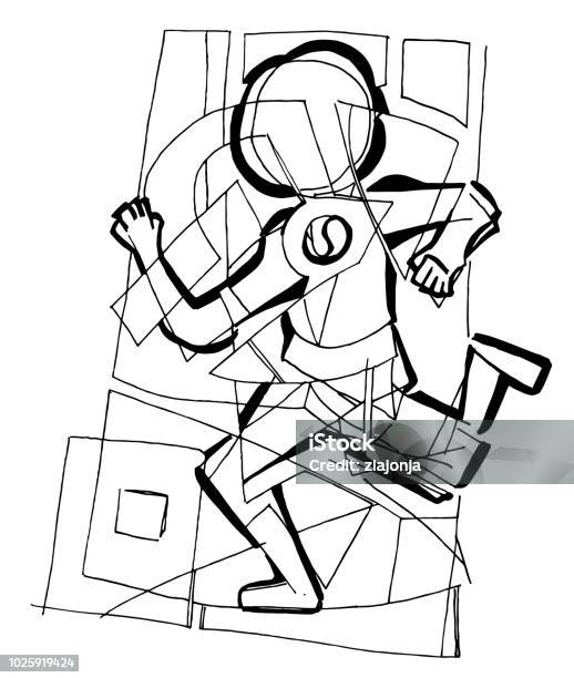 Runner Icon Clip Art Coloring Page Stock Illustration - Download Image Now - Abstract, Adult, Adults Only