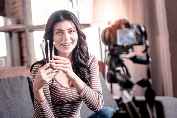 istock Alert blogger making a video for her followers 1025937192