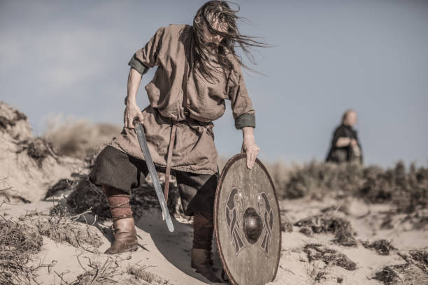istock Viking in the sand 1025937234