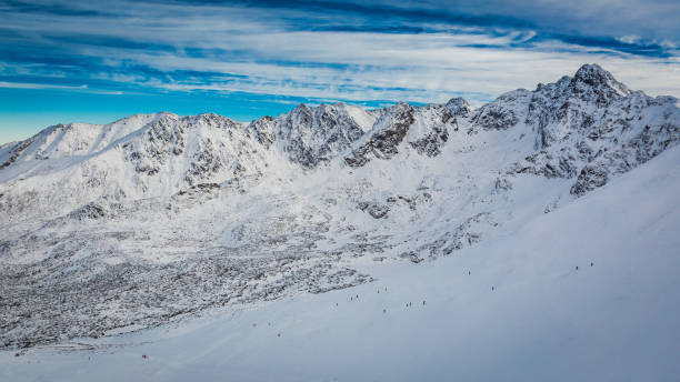istock Snowy valley view from Kasprowy Wierch in winter, Poland 1025937468