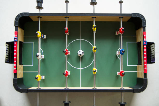 istock Top view of table socker game 1025945088