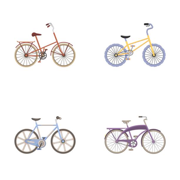 istock Children's bicycle and other kinds.Different bicycles set collection icons in cartoon style vector symbol stock illustration web. 1025955158