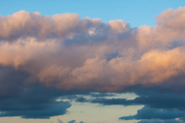 istock Landscape with clouds sky. clouds at sunset, sunrise 1025958422