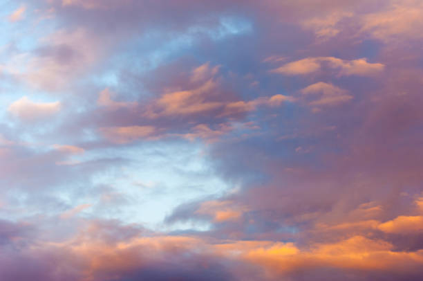 istock Landscape with clouds sky. clouds at sunset, sunrise 1025958520