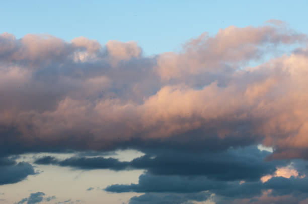 istock Landscape with clouds sky. clouds at sunset, sunrise 1025958530
