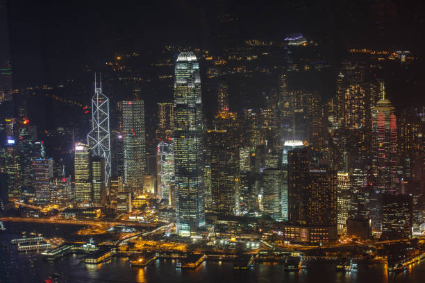 istock Night view of the Hong Kong 1025986578