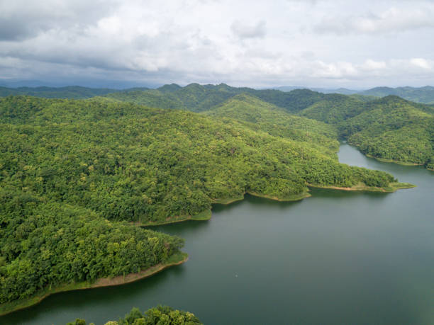 istock Dam view aerial photo from drone. 1025992234