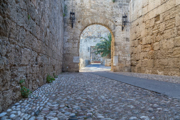 istock Old town streets, Rhodes Greece 1025999232