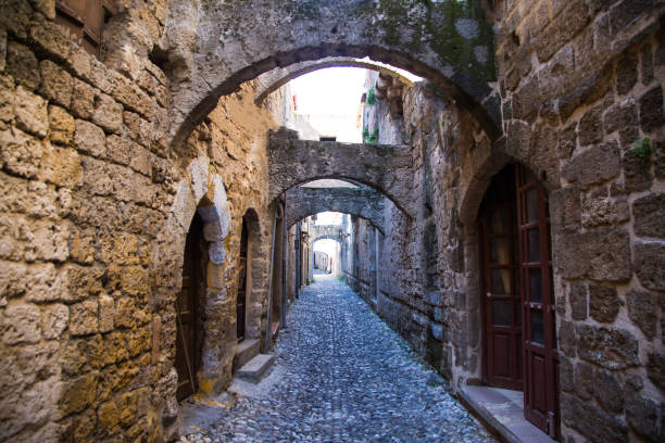 istock Old town streets, Rhodes Greece 1025999244