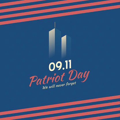 Patriot day vector design The National September 11 Memorial