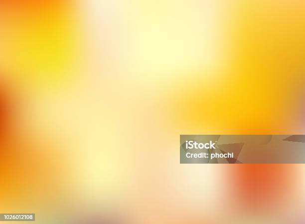 Abstract Autumn Season Orange And Yellow Bright Color Blurred Background Stock Illustration - Download Image Now