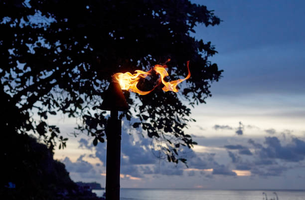 istock Outdoor burning natural gas for light extraction, 1026015430
