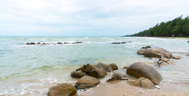 istock sea and rocks in the evening. 1026025268