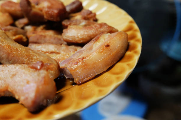 istock Fried Pork on dish tradition Thai food 1026025522