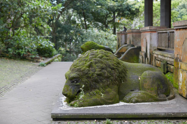 istock Ancient stone carving in the garden, in Bali 1026029816