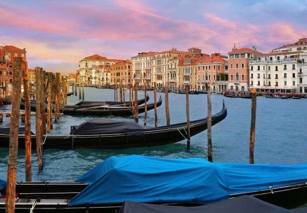 istock Gondolas on Grand Canal in Venice, Italy 1026036028